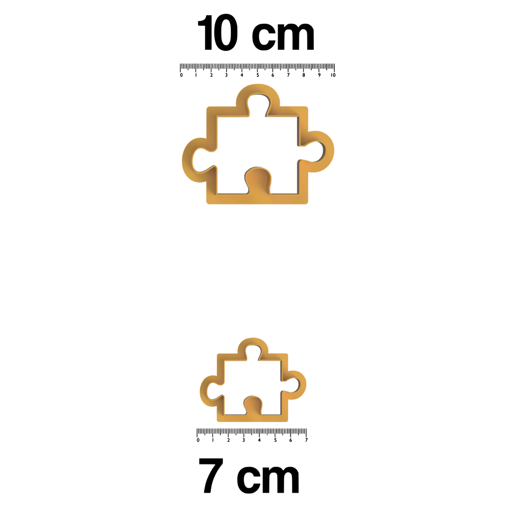 Puzzle Pieces Set Cookie Cutter and Embosser Stamp