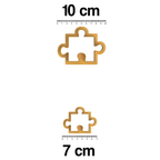 Puzzle Pieces Set Cookie Cutter and Embosser Stamp