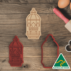 Ramadan Mubarak Light Cookie Cutter and Embosser Stamp