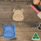 Rhino Face Cookie Cutter and Embosser Stamp