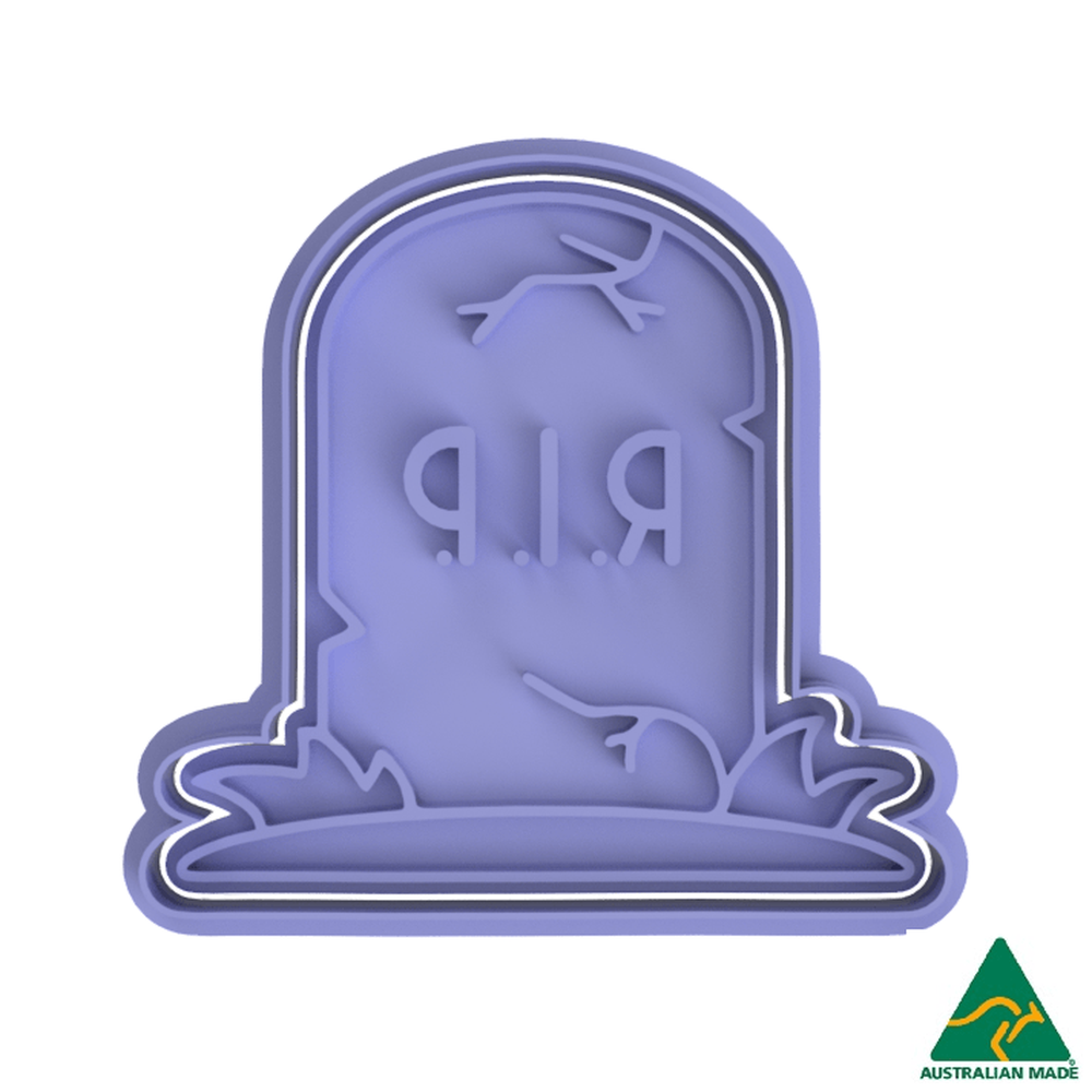 RIP Gravestone Cookie Cutter and Embosser Stamp