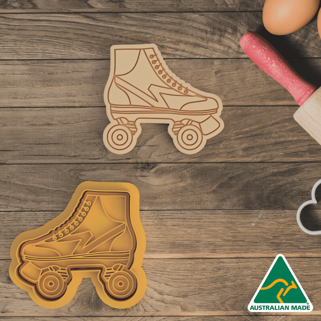Roller Skate Cookie Cutter and Embosser Stamp