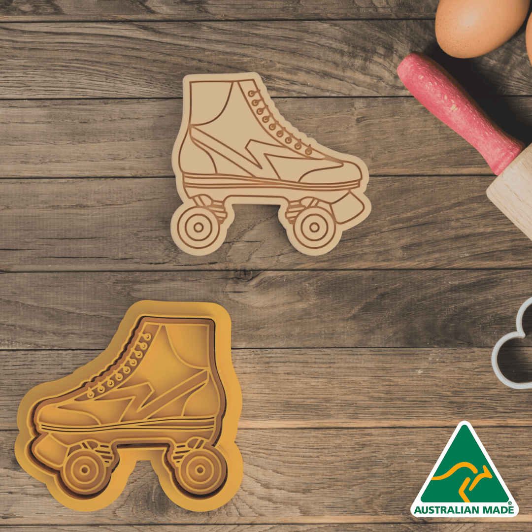 Roller Skate Cookie Cutter and Embosser Stamp