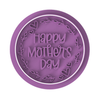 Australian Cookie Cutters Cookie Cutters Round Happy Mother's Day Cookie Cutter and Embosser Stamp