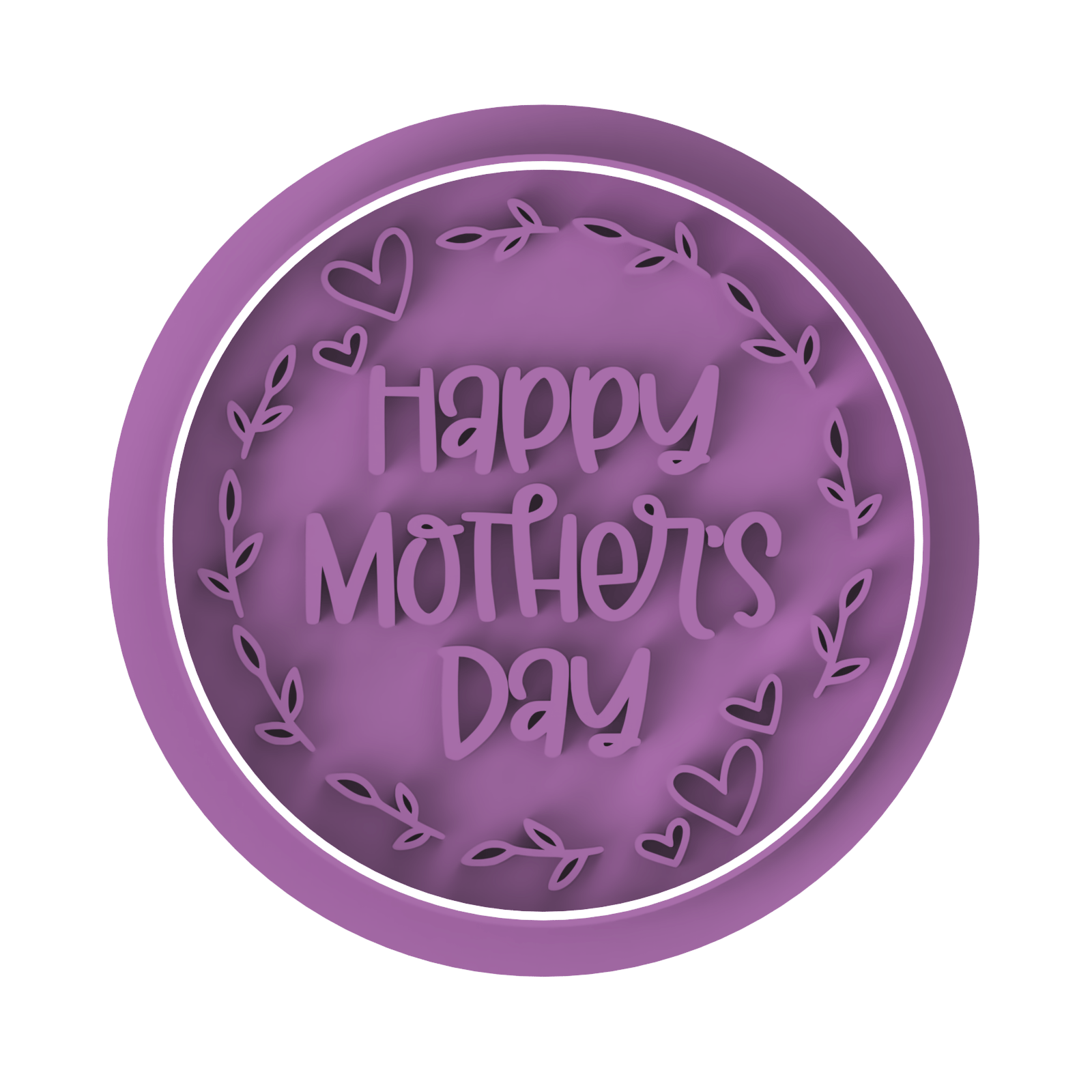 Australian Cookie Cutters Cookie Cutters Round Happy Mother's Day Cookie Cutter and Embosser Stamp