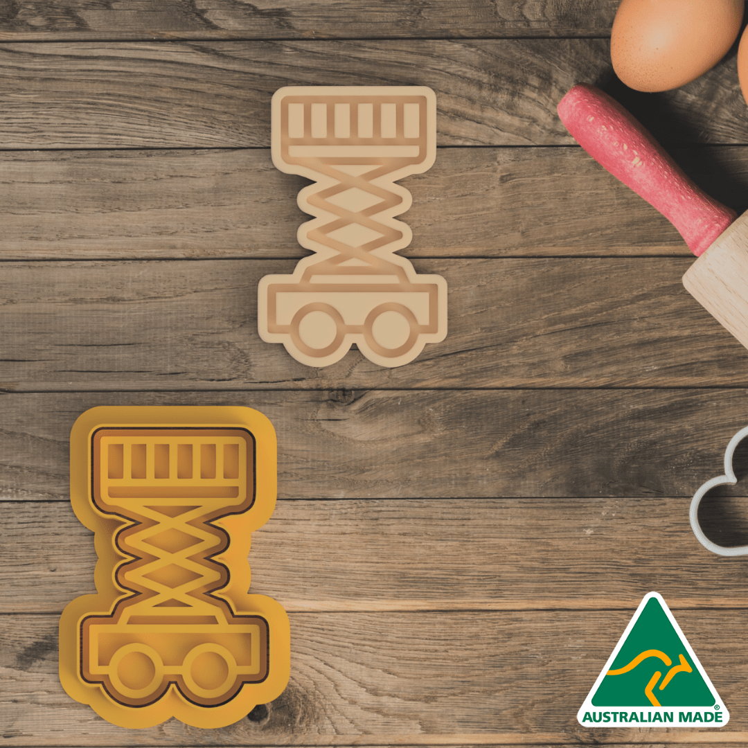Scissor Lift Cookie Cutter and Embosser Stamp