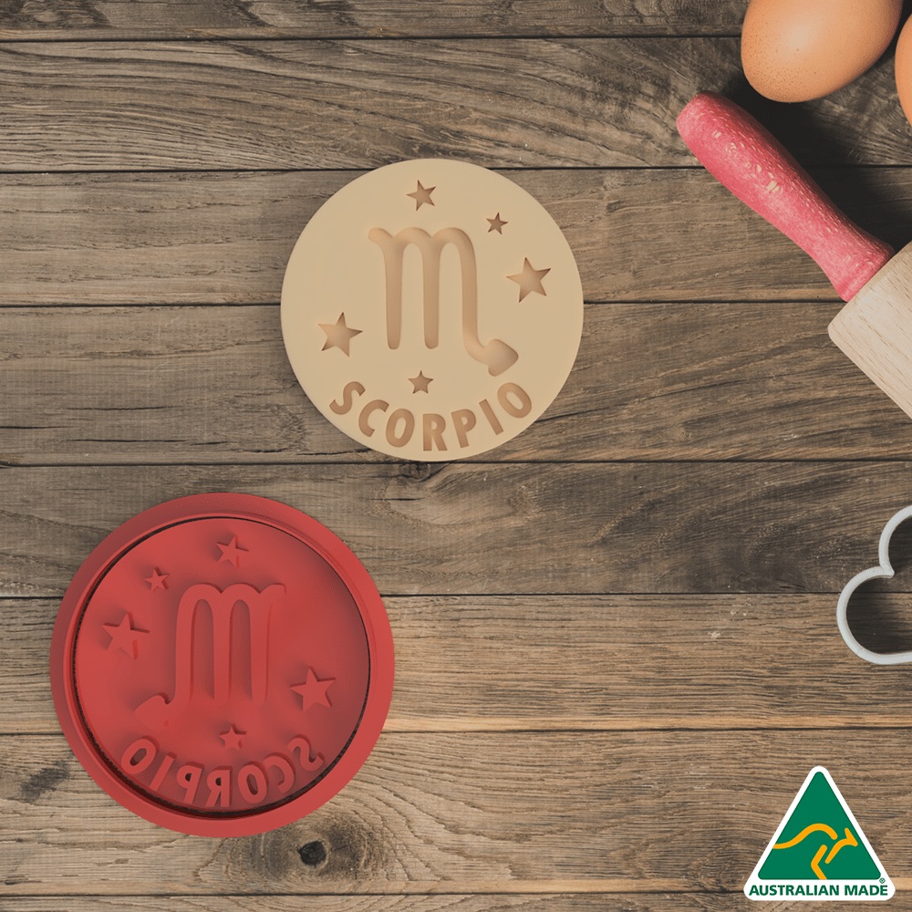 Scorpio Cookie Cutter and Embosser Stamp