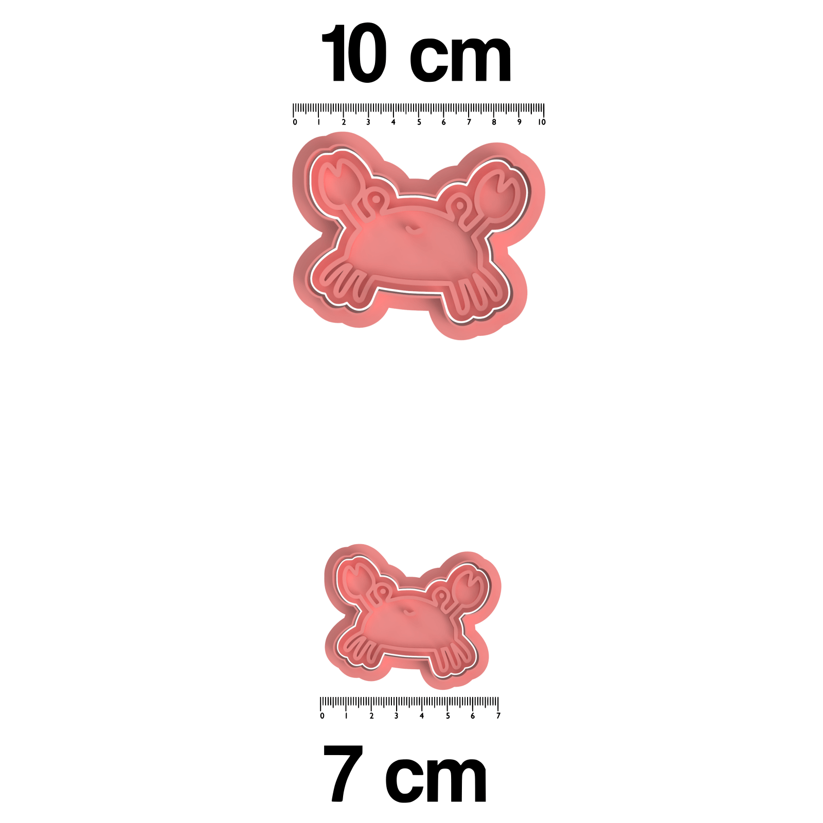Sea Creatures- Crab Cookie Cutter And Embosser Stamp