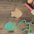 Sea Creatures- Fish Cookie Cutter And Embosser Stamp