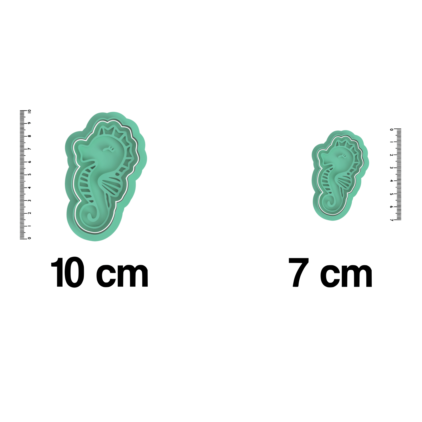 Sea Creatures- Seahorse Cookie Cutter And Embosser Stamp