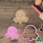 Sea Creatures- Set of 7 Cookie Cutter And Embosser Stamp