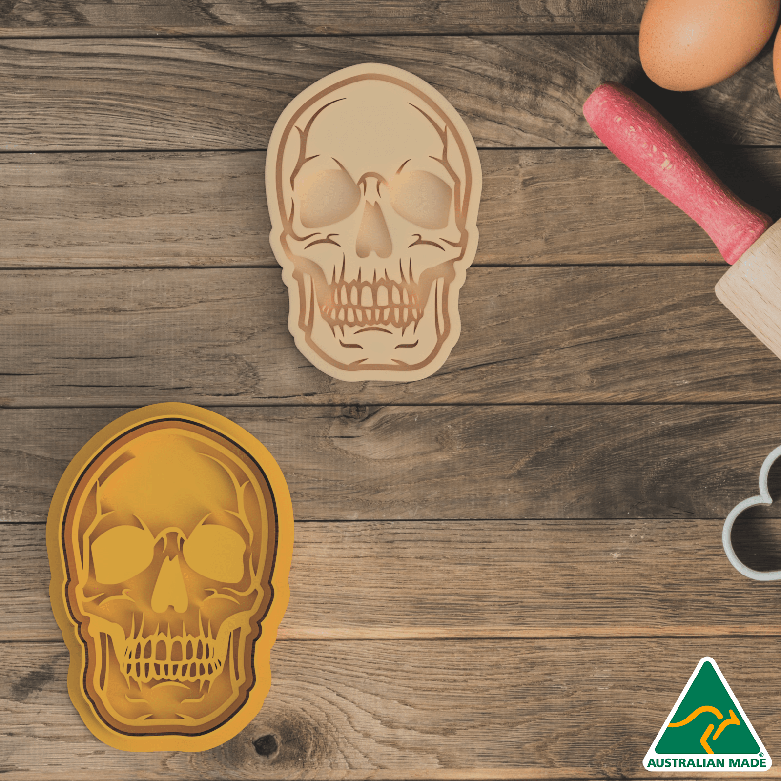Skull Cookie Cutter and Embosser Stamp