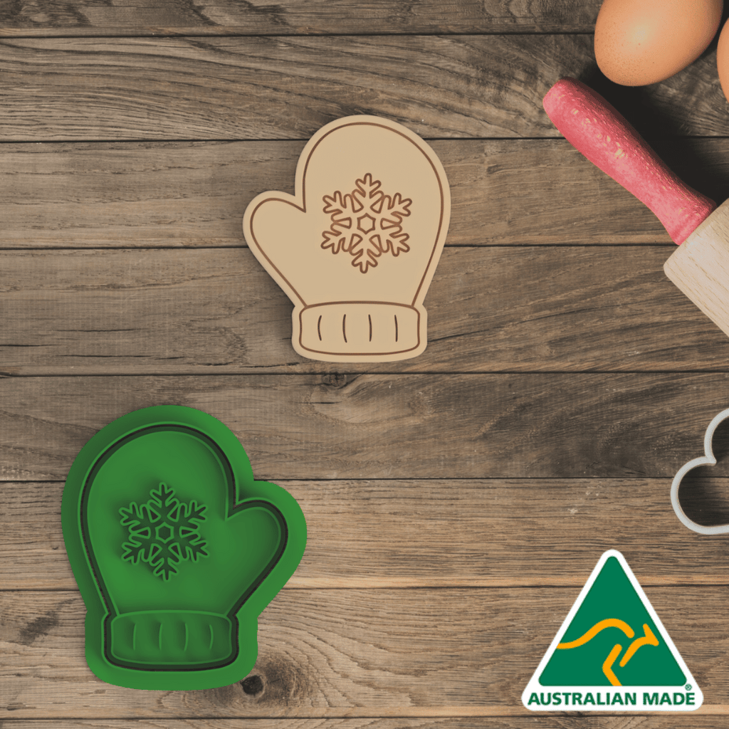 Snow Glove Cookie Cutter and Embosser Stamp