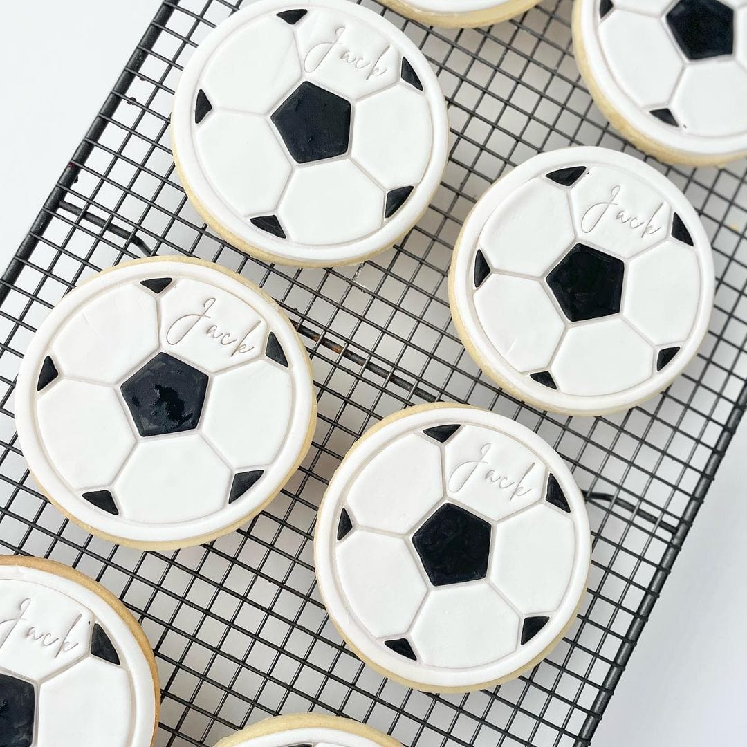 Soccer Ball Cookie Cutter and Embosser Stamp