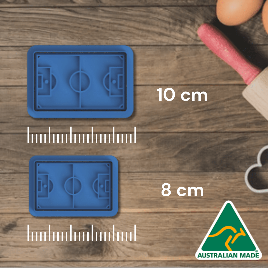 Australian Cookie Cutters Cookie Cutters Soccer Field Cookie Cutter and Embosser Stamp