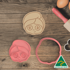Spa Girl Cookie Cutter and Embosser Stamp