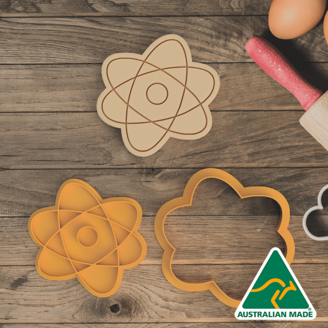 Science Atom Cookie Cutter and Embosser Stamp