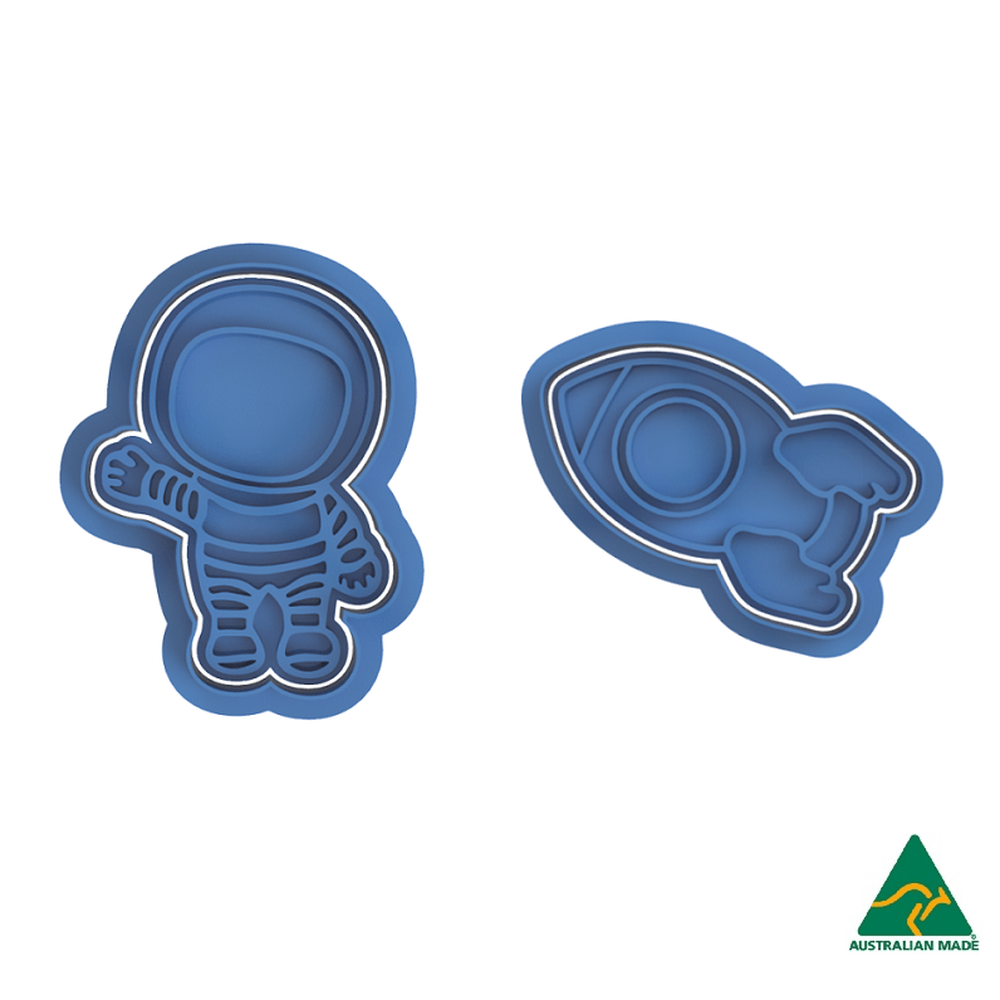 Space Set Cookie Cutter and Embosser Stamp