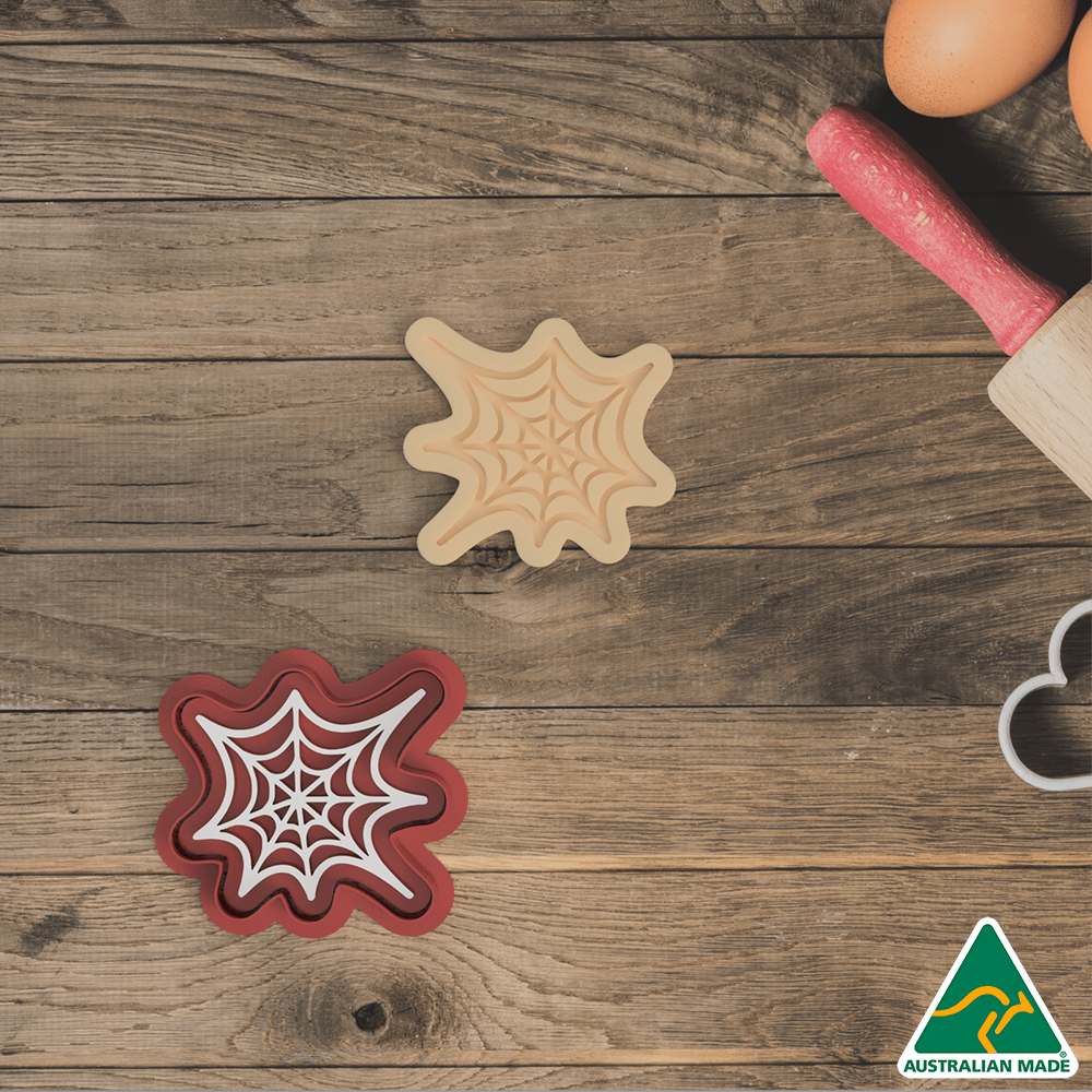 Spider Web Cookie Cutter and Embosser Stamp