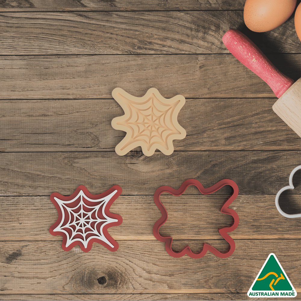 Spider Web Cookie Cutter and Embosser Stamp