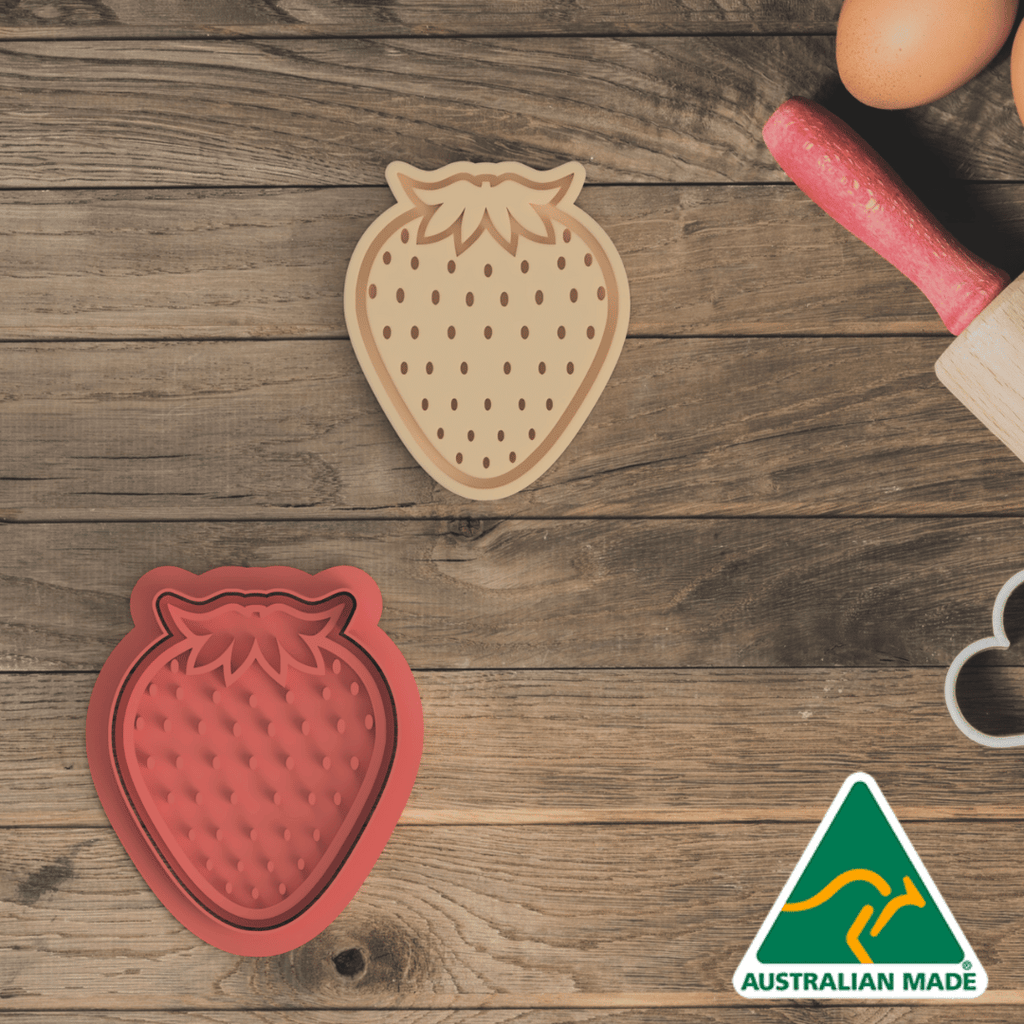 Strawberry Cookie Cutter and Embosser Stamp