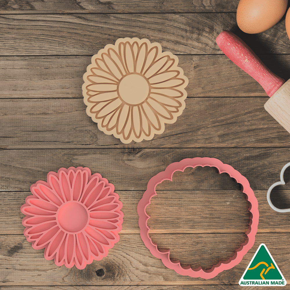Sun Flower Cookie Cutter and Embosser Stamp