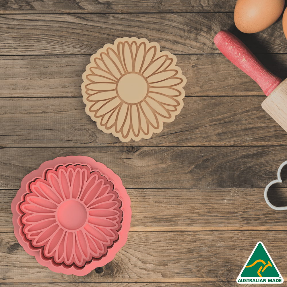 Sun Flower Cookie Cutter and Embosser Stamp