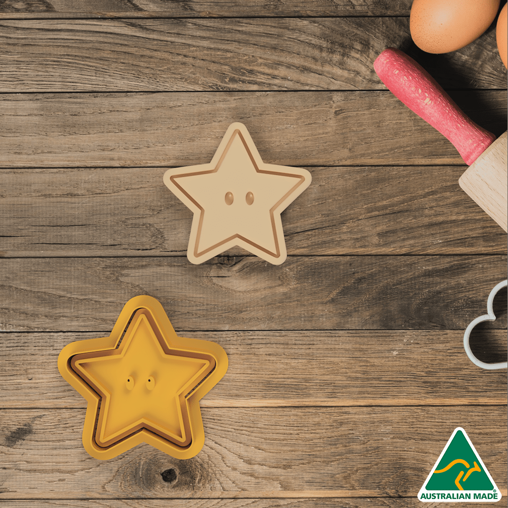 Star Cookie Cutter and Embosser Stamp