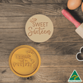 Sweet Sixteen Cookie Cutter and Embosser Stamp
