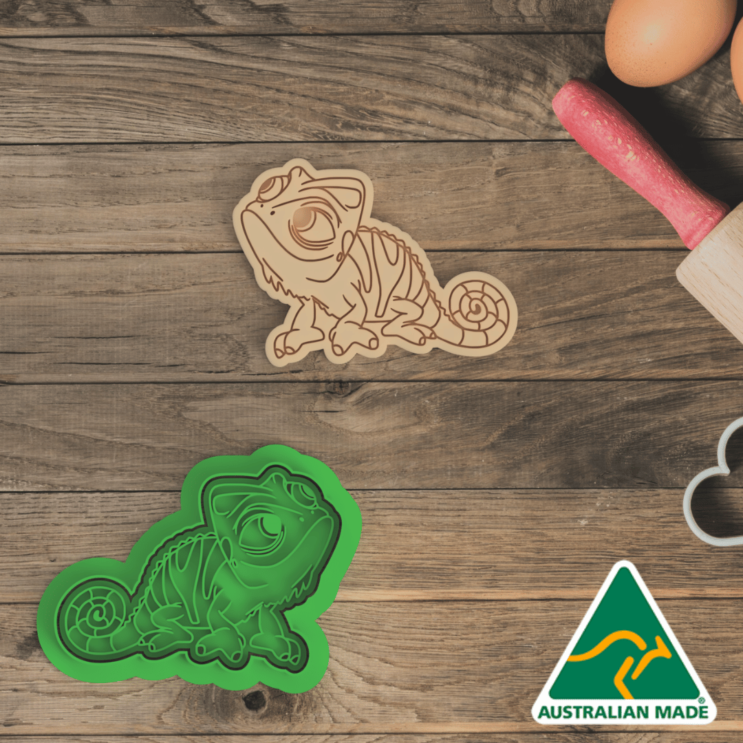 Tangled Chameleon Cookie Cutter and Embosser Stamp