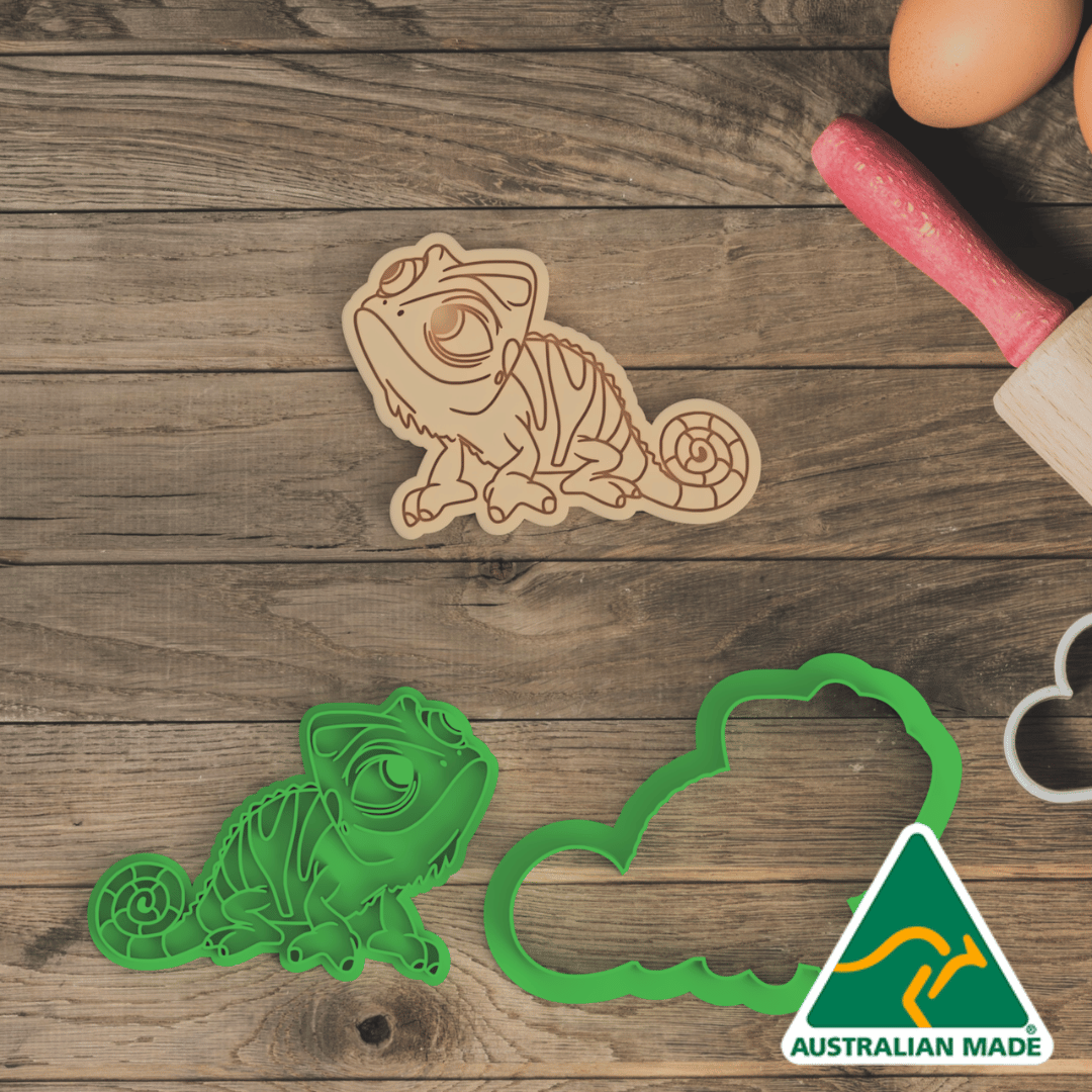 Tangled Chameleon Cookie Cutter and Embosser Stamp
