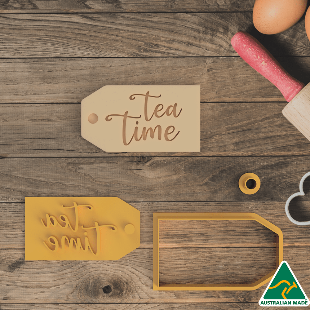 Tea Time Cookie Cutter and Embosser Stamp
