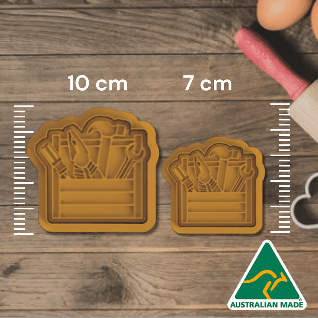 Australian Cookie Cutters Cookie Cutters Tool Box Cookie Cutter and Embosser Stamp