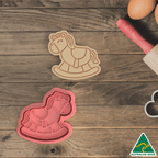 Toy Horse Cookie Cutter and Embosser Stamp