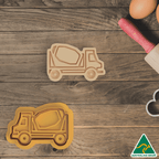 Transport Concrete Truck Cookie Cutter and Embosser Stamp