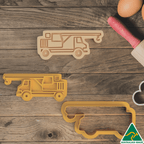 Transport Crane Truck Cookie Cutter and Embosser Stamp