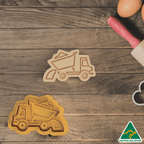 Transport Tipper Truck Cookie Cutter and Embosser Stamp