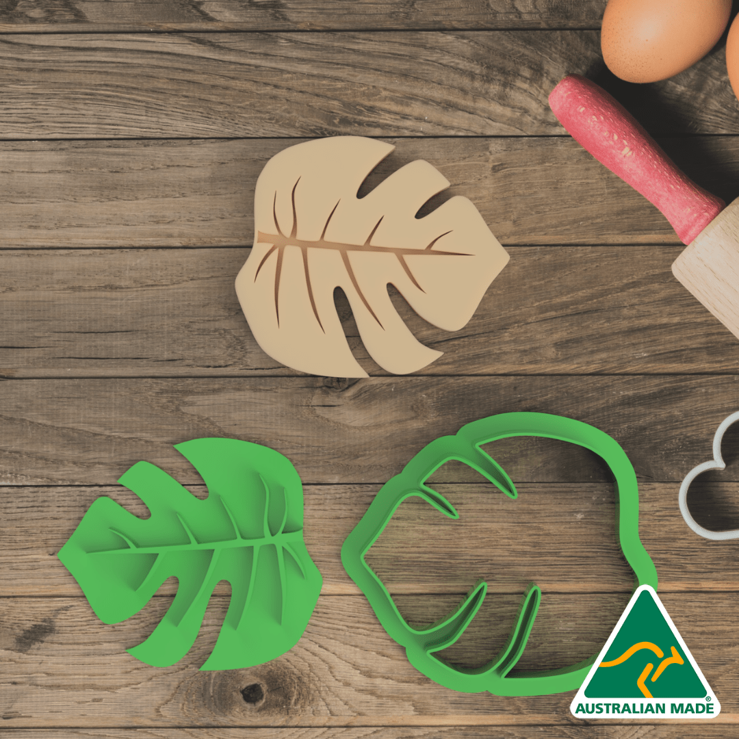 Tropical Leaf Cookie Cutter and Embosser Stamp