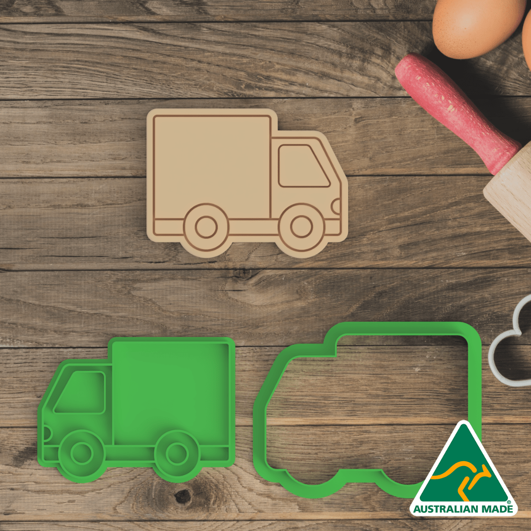 Delivery Truck Cookie Cutter and Embosser Stamp