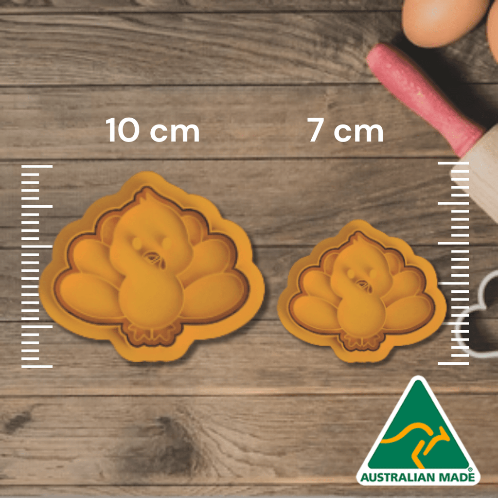 Australian Cookie Cutters Cookie Cutters Turkey V1 Cookie Cutter and Embosser Stamp