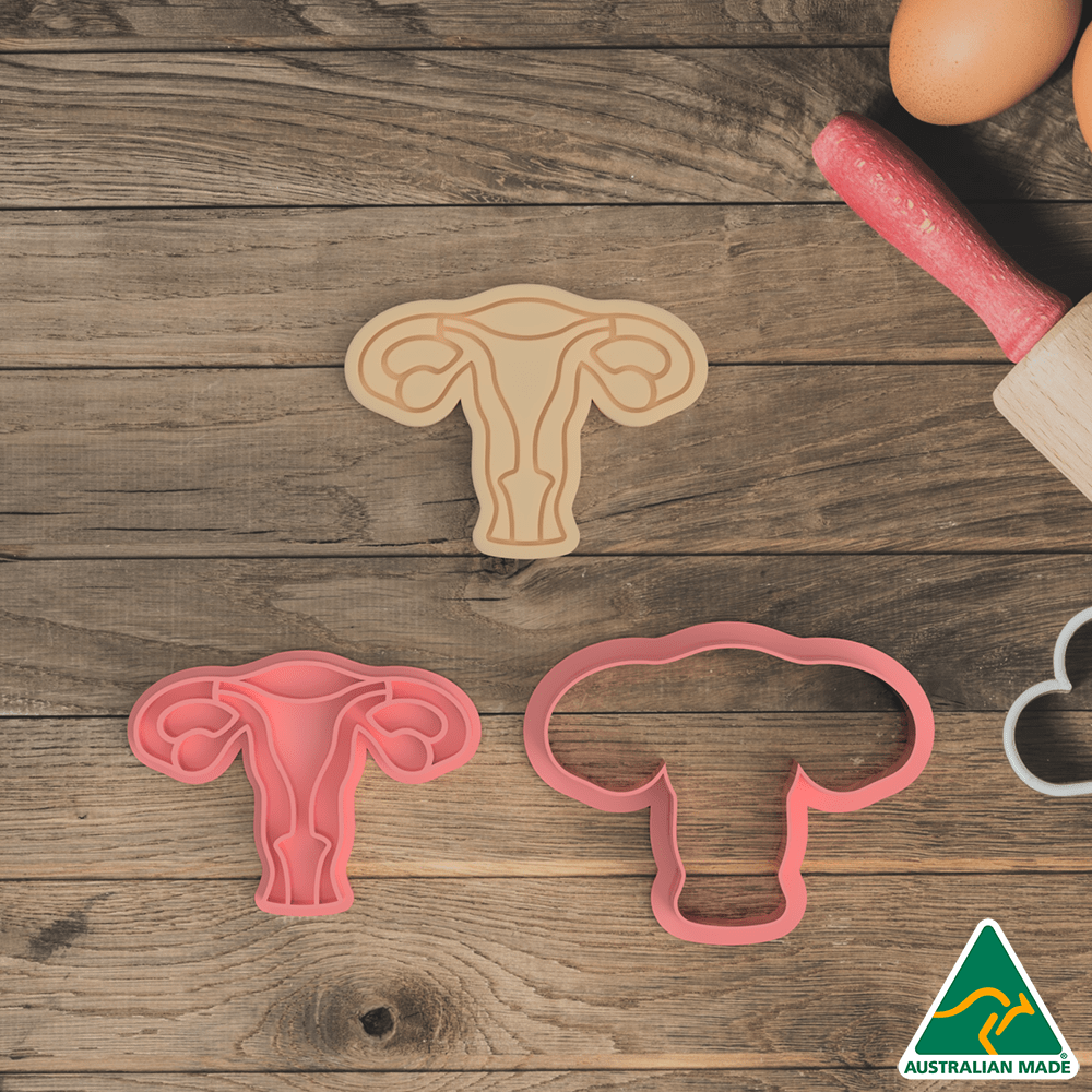 Uterus Cookie Cutter and Embosser Stamp