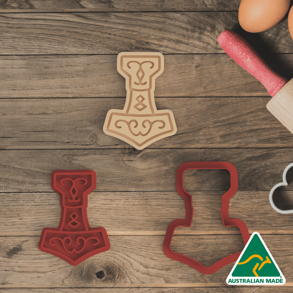 Viking Set of 4 Cookie Cutter and Embosser Stamp
