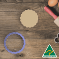 Wavy Cookie Cutter and Embosser Stamp