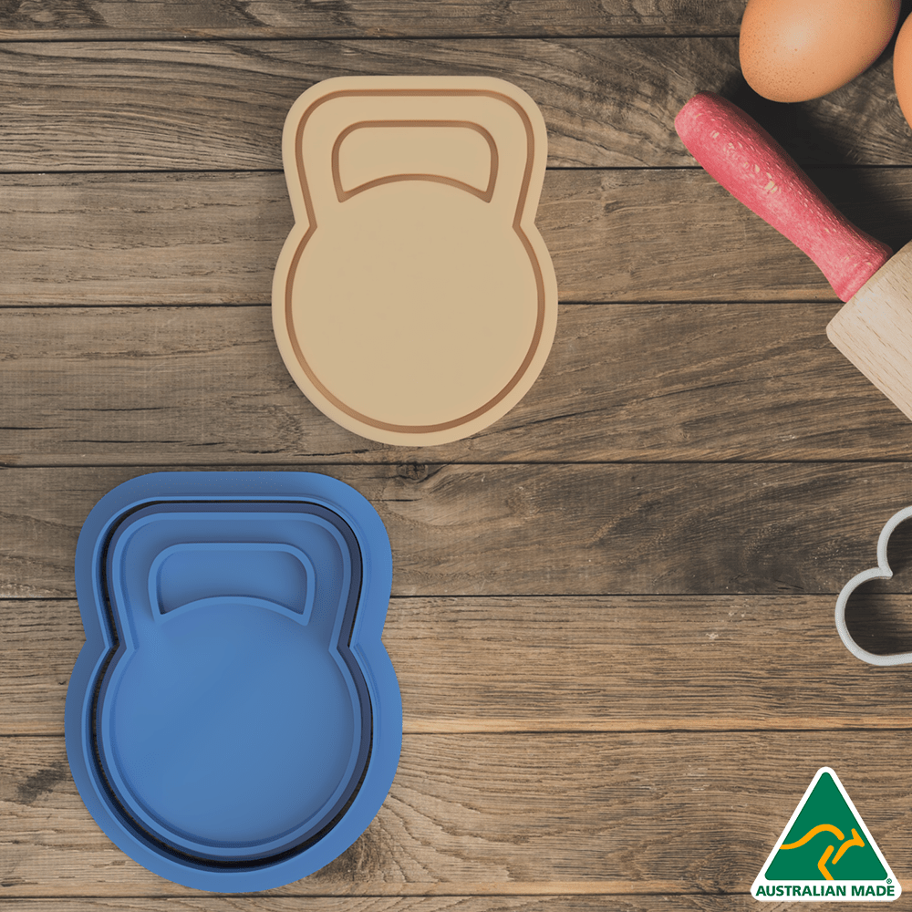 Kettlebell Cookie Cutter and Embosser Stamp