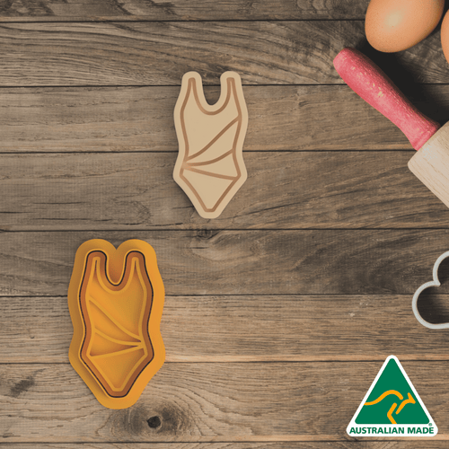 Bathers One Piece Cookie Cutter and Embosser Stamp
