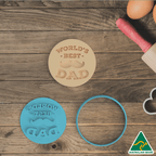Worlds Best Dad Cookie Cutter and Embosser Stamp