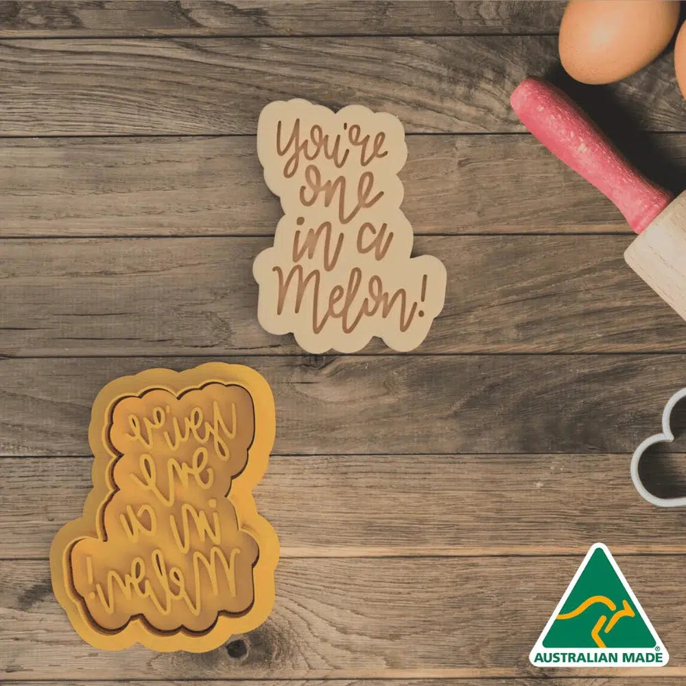 You're One in a Melon Cookie Cutter and Embosser Stamp