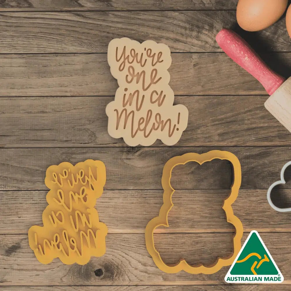 You're One in a Melon Cookie Cutter and Embosser Stamp