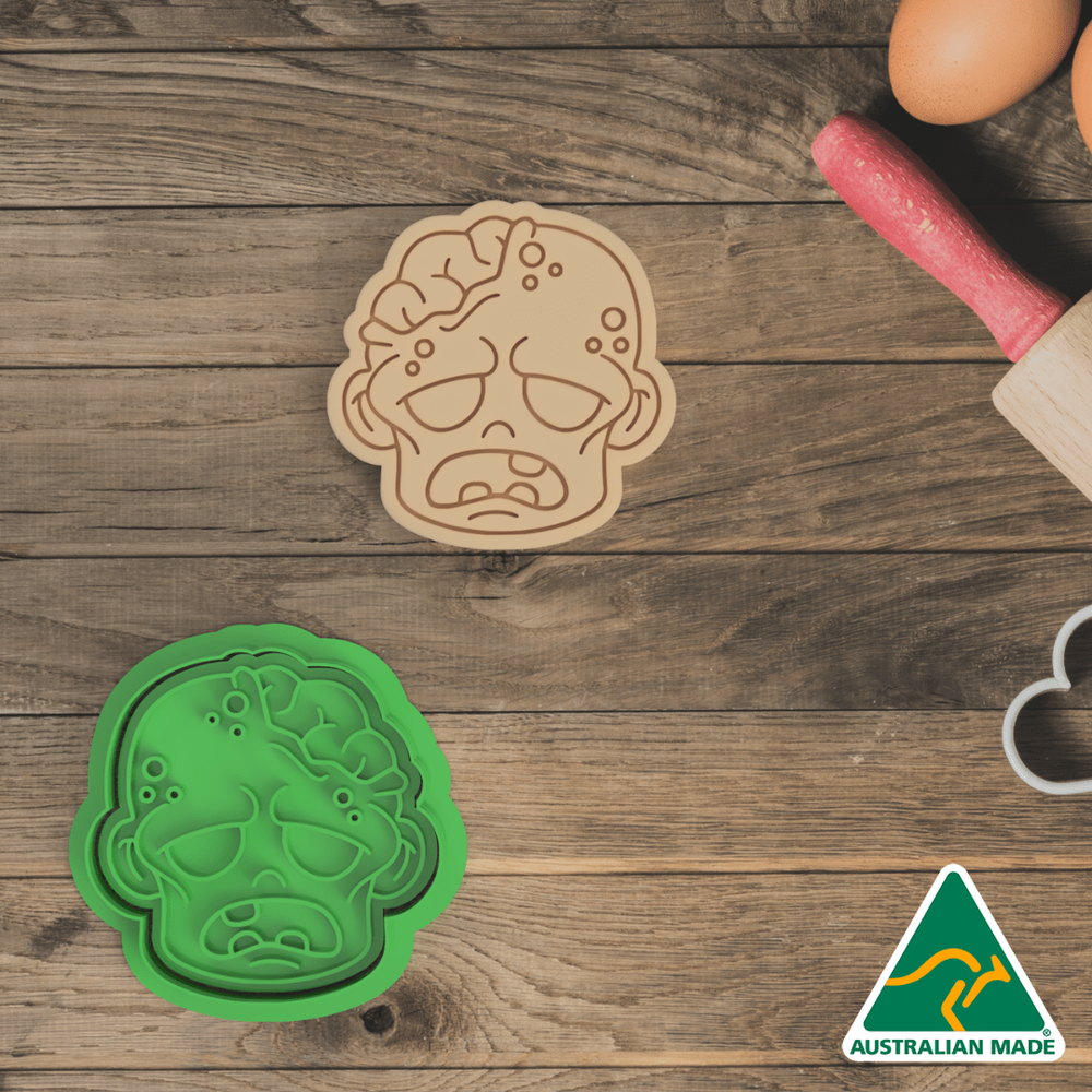 Zombie Cookie Cutter and Embosser Stamp