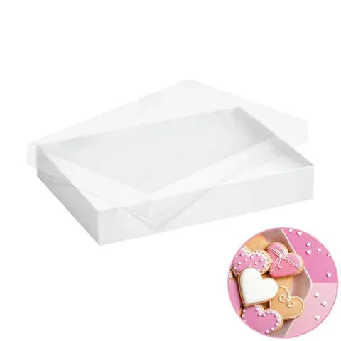 Clear Lid Cookie Box | 22.5cm x 11.5cm x 4.5cm | Retail Pack